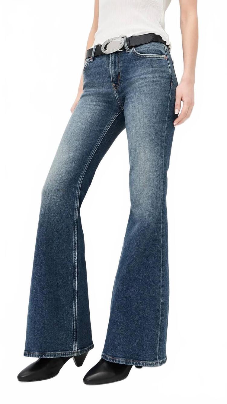 NEW RE/DONE strutter flare jeans in sonoma indigo